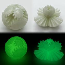Gear Ball 3D Printed Fidget Toy, Spin Ball Stress Relief Desk Toy For Adults & Kids luminous