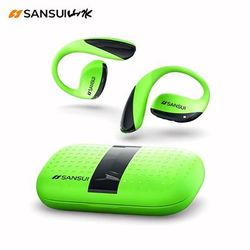 T19 Bluetooth Headphones, Spatial Audio Earphones, Deep Bass Open Ear Sports Earbuds, Waterproof IPX6 OWS sport Green