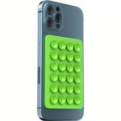 Silicone Phone Holder Mat With Anti Slip Suction Cups green