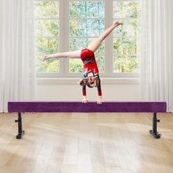 7.5 Feet High And Low Gymnastics Beam With 3 Adjustable Heights, Premium Home Training Balance Beam 7.5 Feet High And Low Gymnastics Beam With 3 Adjustable Heights, Premium Home Training Balance Beam