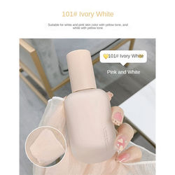 High Coverage Liquid Foundation Waterproof Oil Control BB Cream 2 Pcs Ivory White