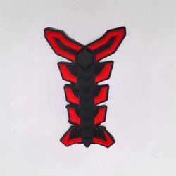 3D Rubber Gas Fuel Oil Tank Pad Protector, Universal Motorcycle Tank Sticker red