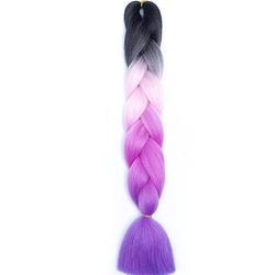 Jumbo Braids Extensions Synthetic Braiding Hair Kanekalon Afro Ombre Color Hair For Kids Children Crochet Twist Braid zitong d2 24inches