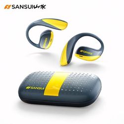 T19 Bluetooth Headphones, Spatial Audio Earphones, Deep Bass Open Ear Sports Earbuds, Waterproof IPX6 OWS grey