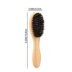 Boar Bristle Slick Back Hair Brush Sleek Ponytail & Bun Styling Tool For Smoothing Baby Hairs, Flyaways, And Edge Cont oval Brush