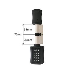 TTLock Bluetooth Smart Cylinder Lock, WiFi Smart Security Lock, APP Keypad Code, RFID Card Keyless Entry black 70