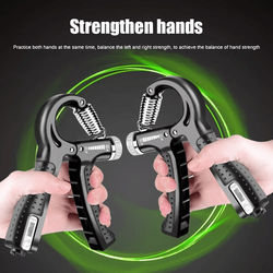 Hand Grip Strength Power Trainer With Adjustable Resistance, Gripper Strengthener Gym Exerciser With Built In Counter Hand Grip Strength Power Trainer With Adjustable Resistance, Gripper Strengthener Gym Exerciser With Built In Counter