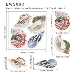 Underwater World Fish Wall Stickers, Waterproof Watercolor Coral Ocean Wall Decals For Bathroom, Nursery, Baby Room ews092 as Picture Shows