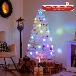 Iridescent Pre Lit Fiber Optic Christmas Tree, 5 6 7 Feet Artificial Holiday Tree Iridescent Pre Lit Fiber Optic Christmas Tree, 5 6 7 Feet Artificial Holiday Tree