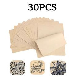 Double Sided Tattoo Practice Skin Synthetic Leather Fake Skin For Eyebrow & Tattoo Beginners Pink Reusable Exercise 30 Pcs
