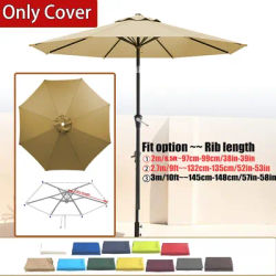 Auvent de parapluie de remplacement vert 27m 8 nervures imperméable jardin arrière-cour piscine pare-soleil en porte-à-faux 9FT 10FT 6 nervures 8 nervures couverture