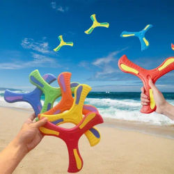 Children Outdoor Sport Flying Disc Soft EVA Touching Boomerang Return Dart Hand Throw Spinner Parent-Child Interactive Game Toys