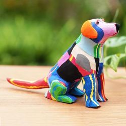Sitting Dog,'Eco-Friendly Flip-Flop Dog Sculpture'