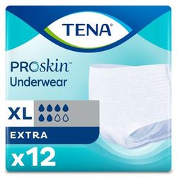 TENA ProSkin Extra Unisex Adult Absorbent Underwear Pull On with Tear Away Seams X-Large Disposable Moderate Absorbency (978895_BG)