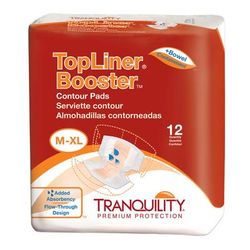 Tranquility Top Liner Contour Booster Pad 13-1/2 X 21-1/2 Inch Heavy Absorbency Super Absorbent Core One Size Fits Most (491366_CS)