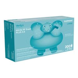 Ventyv Plus 3.5 ELEPHANT Exam Glove Large NonSterile Nitrile Standard Cuff Length Textured Fingertips Violet Chemo Tested (1091783_BX)