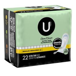 U by Kotex Feminine Pad Ultra Thin Regular Absorbency (1094708_BG)