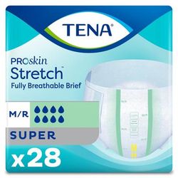 TENA ProSkin Stretch Super Unisex Adult Incontinence Brief Medium Disposable Heavy Absorbency (670604_BG)