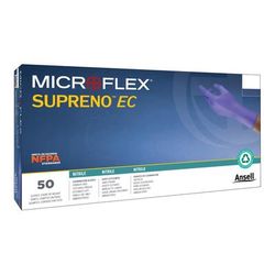 Supreno EC Exam Glove Large NonSterile Nitrile Extended Cuff Length Textured Fingertips Blue Chemo Tested / Fentanyl Tested (445999_CS)