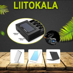 LiitoKala Lii-M4S 18650 LCD Multifunctional Battery Charger For 3.7V 1.2V 26650 21700 14500 18350 17500 AA AAA A C And Other