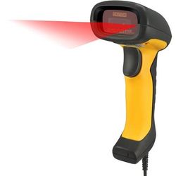 Adesso Nuscan 5200Tu- Antimicrobial & Waterproof 2D Barcode Scanner - Cable Connectivity - 12" Scan Distance - 1D, 2D - Cmos - Usb - Yellow, Black