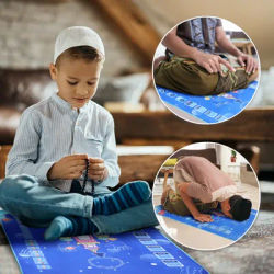 Tapis de prière parlant interactif électronique musulmane pour enfants, tapis de prière islamique, tapis éducatif pour enfants, couverture de culte Salat Musallah