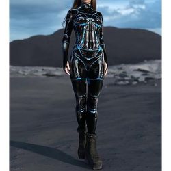 Costume di Carnevale Tuta Intera Costumi zentai con motivi Costume Cosplay Body Stampa Costume Sexy Halloween Per uomo Per donna Costume per Feste Performance Mascherata Adulti