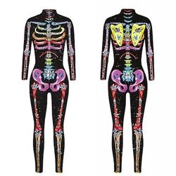 Costume di Carnevale Tuta Intera Costumi zentai con motivi Costume Cosplay Body 3D Scheletro Stampa Costume Sexy Halloween Per uomo Per donna Ragazzi Costume per Feste Performance Mascherata Bambini