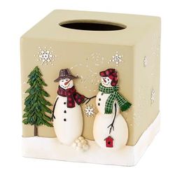 Holiday Tissue Box Cover by BrylaneHome in Snowman