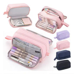 Back to School Large Capacity Scratch-Resistant Durable Pencil Case for Office & School Supplies