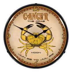 Collectable Sign and Clock Cancer Backlit Wall Clock