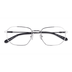 Male s rectangle Silver Metal Prescription eyeglasses - Eyebuydirect s Cozy