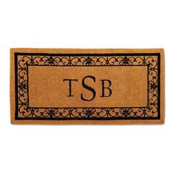 Wayland 3-Letter Monogrammed Coco Door Mat - 30" x 48" - Frontgate