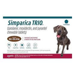 Simparica Trio For Dogs Above 88 Lbs (Brown) 12 Doses