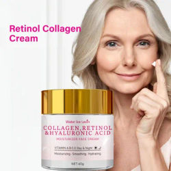 Retinol Collagen Cream with Hyaluronic Acid & Vitamins A,B,C,E. Day & Night Moisturizer for Smooth, Hydrated, Rejuvenated Skin.