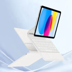 HUWEI Magic Keyboard Folio for iPad A16 11 inch 2025 iPad 11th generation Tablet Smart Cover Case Multi-touch Backlight Keyboard