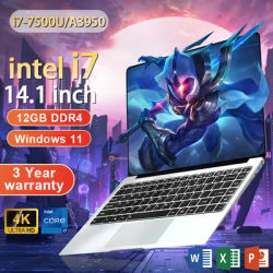 2025 Office Laptop Windows 11 intel core i7-7500U/intel Atom x7 A3950 14.1" Notebook Computer PC 1920*1080P 12GB RAM 1/2TB SSD