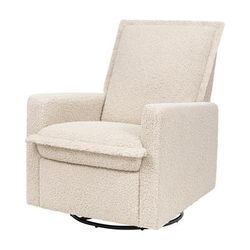 Babyletto Cali Flange Gliding Swivel Recliner - Almond Teddy Loop