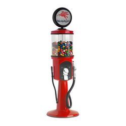 Roadside Relics Mobilgas Retro Gas Pump Replica Mini Gravity Feed Gumball Machine