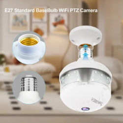 4MP WIFI E27 Bulb V380 Pro Security Camera Full Color Night Vision Two-Way Voice Wireless Auto Tracking fisheye wifi camera