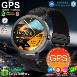 Smartwatch GPS Posizionamento a sei stelle HD AMOLED Orologi Bussola Pressione dell'altitudine 170+ modalità sportive GPS Smartwatch 5ATM Impermeabile