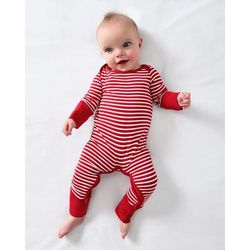 Candy Cane Stripe Crescent Zippy - 3-6 months