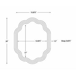 Angersdorf 20"H x 16"W x 1"D Modern Blue Accent Mirror - Boutique Rugs