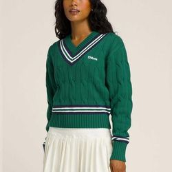 Wilson Westwood Sweater Women's Tennis Apparel Club Green