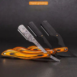 wooden handle blade shaving Beard Shaver Rosewood Fold Stainless Steel Beard Shaver Shave The Face Portable Folding Shaver