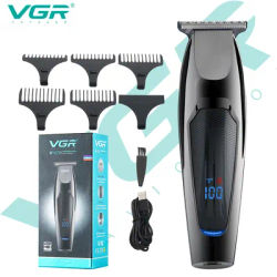 VGR 070 Hair Trimmer Professional Hair Clipper LED Display Hair Cutting Machine for Men Rechargeable Mini Men's Hair Trimmer