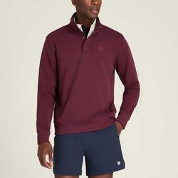Wilson Tennis Club 1/2 Zip Mock Sweatshirt Men's Tennis Apparel Port Royale