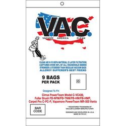 Johnny Vac XV10PLUS HEPA Replacement HEPA Filter Bags 1010H, 9 Pack