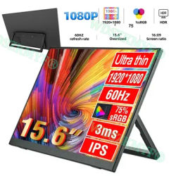 14“/15.6” /16”Portable IPS Panel Secondary Display Computer Monitor FHD 1080P 16:9 Type-C HDMI For Cell phone Xbox Switch Laptop