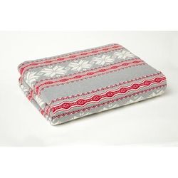 Holiday Knitted Throw Blanket by BrylaneHome in Heather Grey Snowflake